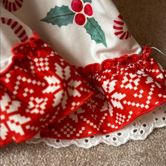 Cheeky Plum Red and White Kids Pajama Nightgown EUC! - Picture 2 of 4